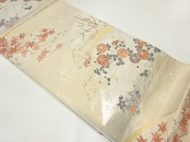 JAPANESE FUKURO OBI / WOVEN DISTANT MOUNTAINS